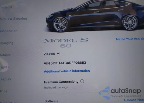 2013 Tesla Model S from USA, damaged, VIN 5YJSA1AG0DFP08683